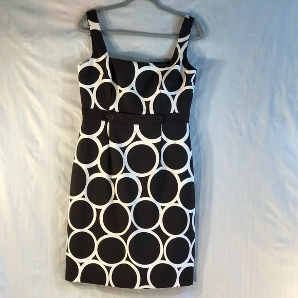 London Times Brown and White Empire Waist Sleeveless Summer Sheath Dress 10 - Picture 1 of 10